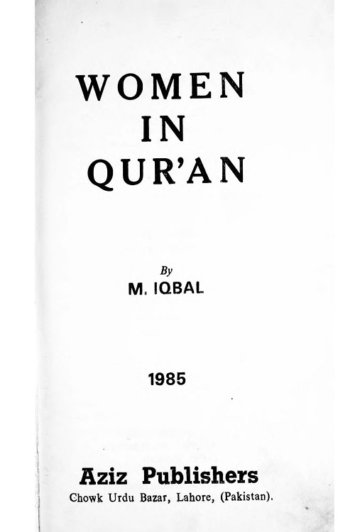 Women in Quran By Muhammad Iqbal